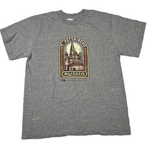 Vintage‎ Princess Cruises St. Petersburg Russia T-Shirt Tee Size XL Gray